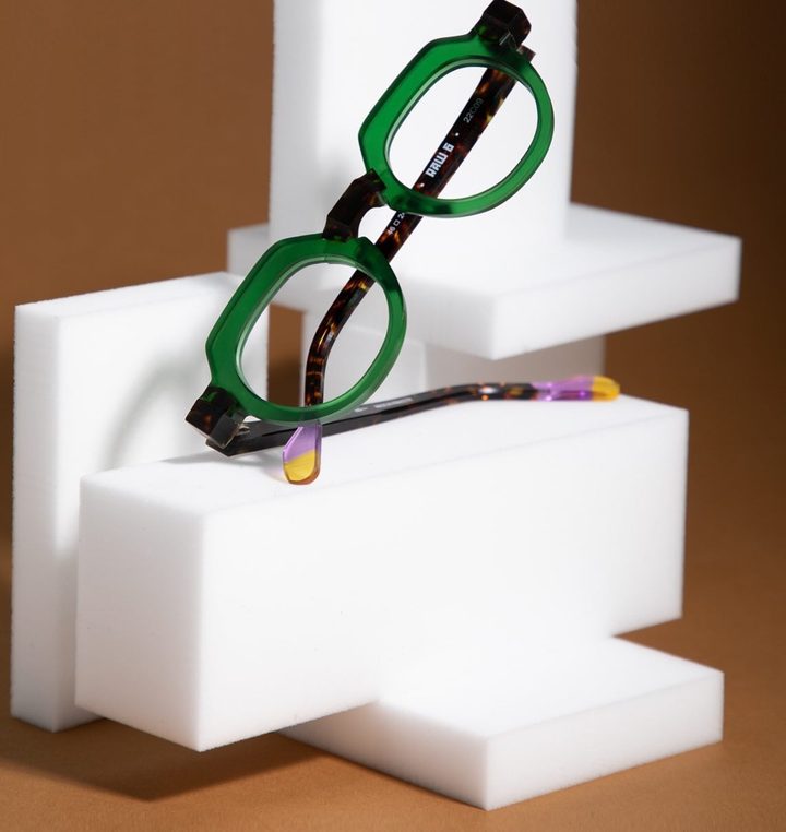 Anne et Valentin glasses, available at Eyeballs Eyewear, Paddington Sydney