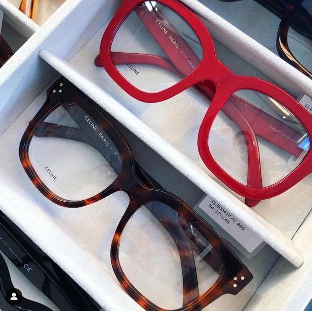 Celine glasses and sunglasses in the cabinet at Eyeballs Eyewear, Paddington Sydney
