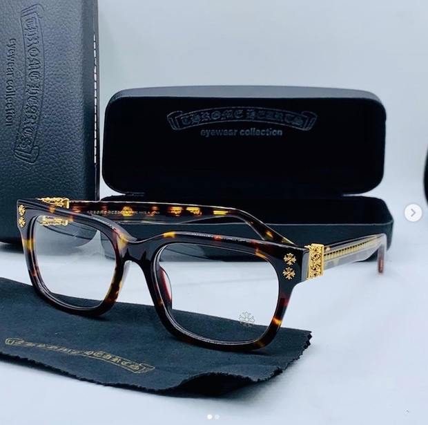 Chrome Hearts glasses and sunglasses in the cabinet at Eyeballs Eyewear, Paddington Sydney
