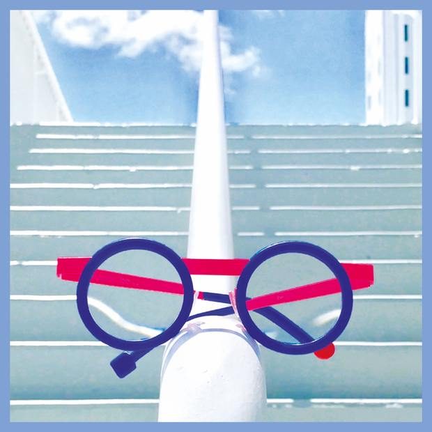 Sabine Bé glasses and sunglasses in the cabinet at Eyeballs Eyewear, Paddington Sydney