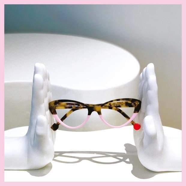 Sabine Bé glasses and sunglasses in the cabinet at Eyeballs Eyewear, Paddington Sydney