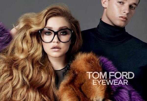 Tom Ford glasses and sunglasses in the cabinet at Eyeballs Eyewear, Paddington Sydney